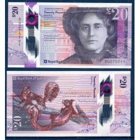 Ecosse P.372b, TTB Billet de 20 pounds 2019 Kate Cranston