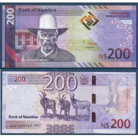 Namibie P.24a, TTB Billet de 200 Dollars 2025 Springbok
