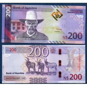 Namibie P.24a, Spl Billet de 200 Dollars 2025 Springbok