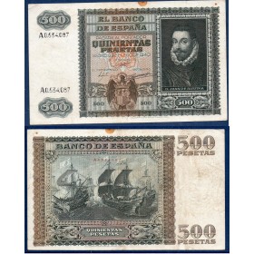 Espagne P.119a, TTB- Billet de 500 peseta 1940 Juan de Austria