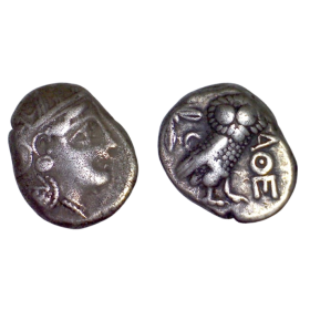 Attique, Athènes Tetradrachme (-250) Athena chouette