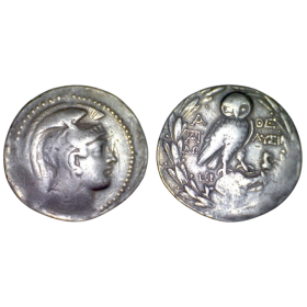 Attique, Athènes Tetradrachme stephanophore (-145 à -144) Magistrat Lysia