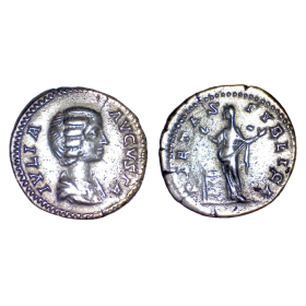 Denier de Julia domna (204), Ric.574 PIETAS PVBLICA atelier Rome