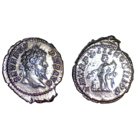 Denier de Séptime Sévère (205) RIC.196 Jupiter atelier Rome
