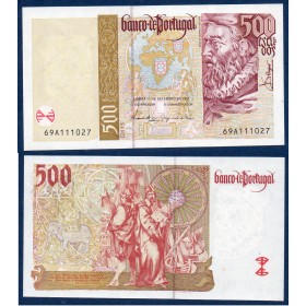 Portugal P.187b, Neuf Billet de 500 Escudos 11.9.1997  Joao de Barros