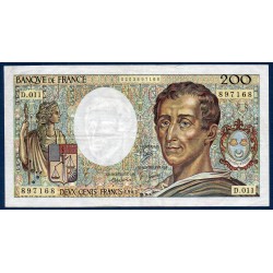 200 Francs Montesquieu TTB 1982 Billet de la banque de France