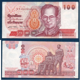 Thaïlande Pick N°97, Billet de banque de banque de 100 Baht 1997