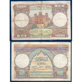 Maroc P.45, TTB- Billet de 100 francs 19.4.1951 Ait-Ben-Haddou