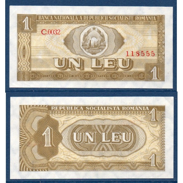 Roumanie P.91a, Sup Billet de 1 leu 1966