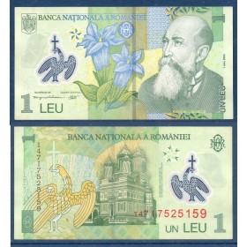 Roumanie P.117i, TTB , Billet de 1 leu 2014 Polymère