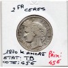2 Francs Cérès 1870 Sans légende K Ancre TB