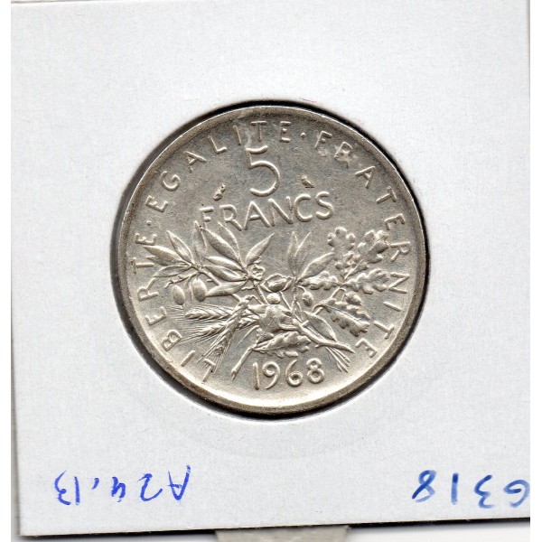 5 francs Semeuse Argent 1968 Sup