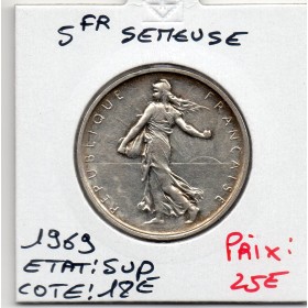 5 francs Semeuse Argent 1969 Sup