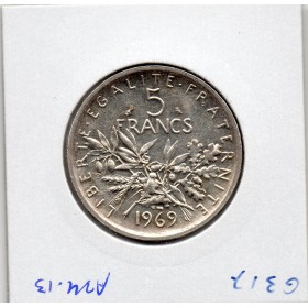 5 francs Semeuse Argent 1969 Sup