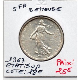5 francs Semeuse Argent 1967 Sup