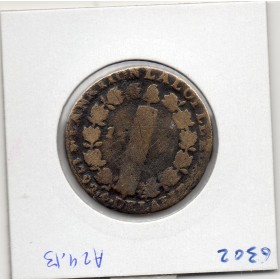 12 denier Constitution Louis XVI 1792 T Nantes B+