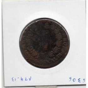 12 denier Constitution Louis XVI 1792 B Rouen B+