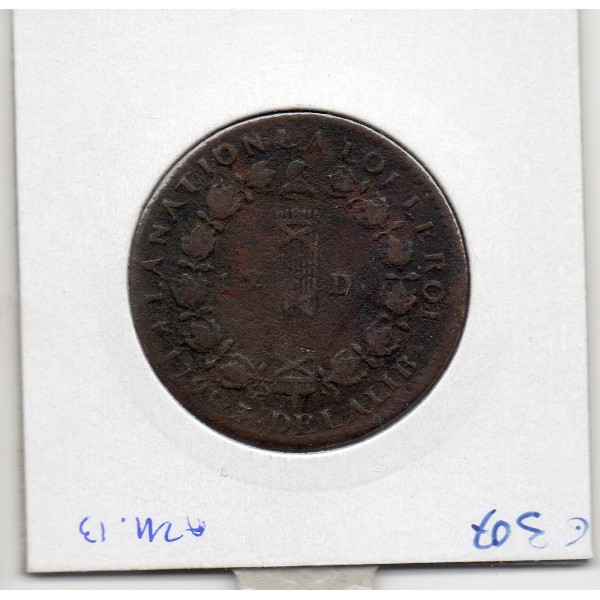 12 denier Constitution Louis XVI 1791 R Orleans TTB-