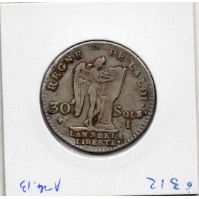 30 Sols Constitution Louis XVI 1791 I Limoges TTB