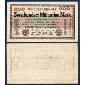 Allemagne P.121b, Sup Billet de 200 Milliards Mark 1923