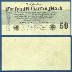 Allemagne P.125b, TTB Billet de 50 milliards de Mark 1923