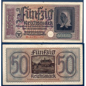 Allemagne P.R140, TTB Billet de 50 reichsmark 1940 Pecheuse