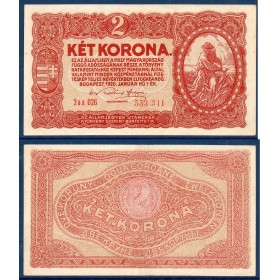 Hongrie P.58, TTB Billet de 2 korona 1920 fermier