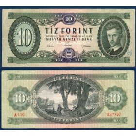 Hongrie P.168c, ecrit Billet de 10 Forint 1962 Petofi Sandor