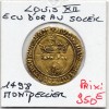 Ecu d'or au Soleil Montpellier Louis XII (1498) TTB