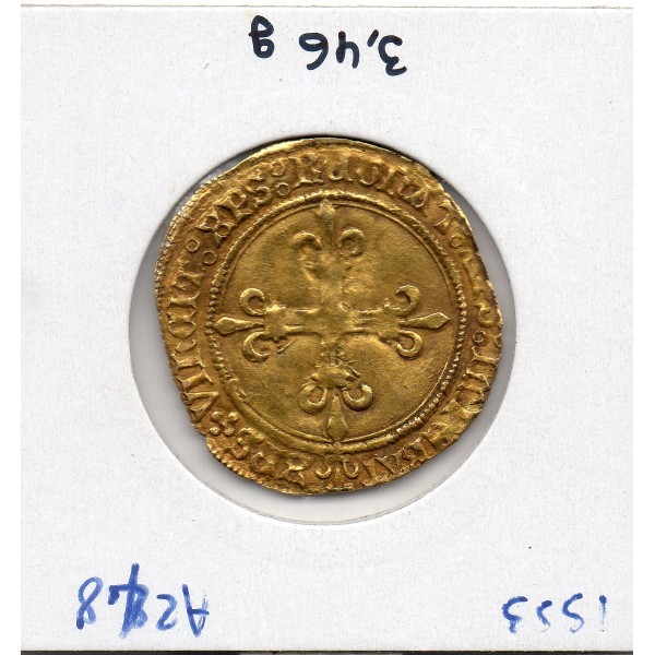Ecu d'or au Soleil Montpellier Louis XII (1498) TTB