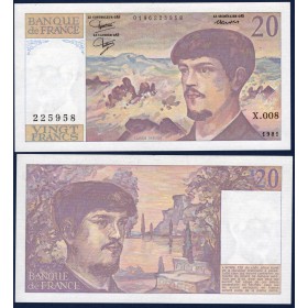 20 Francs Debussy, Spl, 1981 Billet de la banque de France