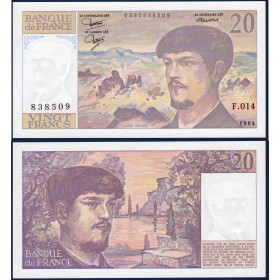 20 Francs Debussy, Neuf, 1984 Billet de la banque de France