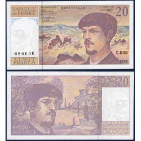20 Francs Debussy, Neuf, 1992 Billet de la banque de France