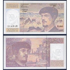 20 Francs Debussy, Neuf, 1993 Billet de la banque de France