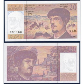 20 Francs Debussy, Neuf, 1997 Billet de la banque de France