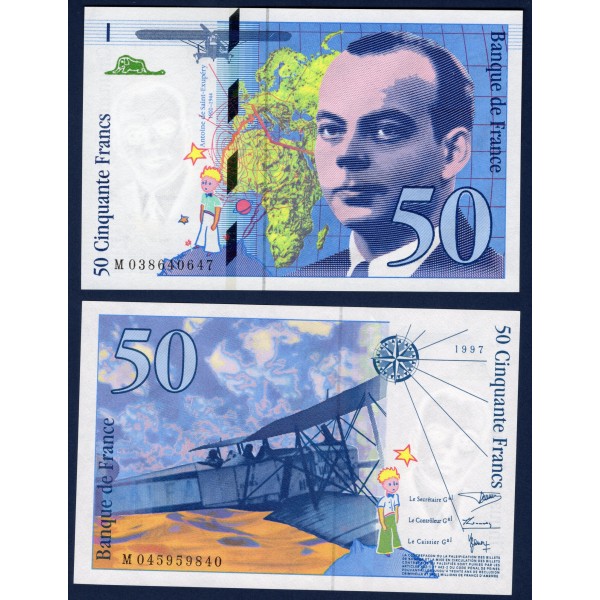 50 Francs St Exupéry, Spl+, 1997 Billet de la banque de France