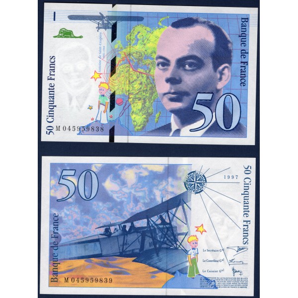 50 Francs St Exupéry, Spl, 1997 Billet de la banque de France
