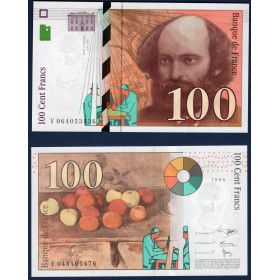 100 Francs Cézanne Neuf 1998 Billet de la banque de France