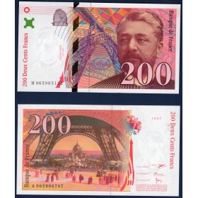 200 Francs Eiffel, Spl, 1997 Billet de la banque de France