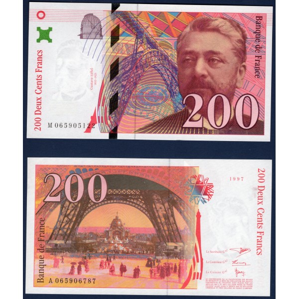 200 Francs Eiffel, Spl, 1997 Billet de la banque de France