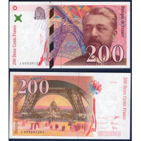 200 Francs Eiffel, Spl, 1999 Billet de la banque de France