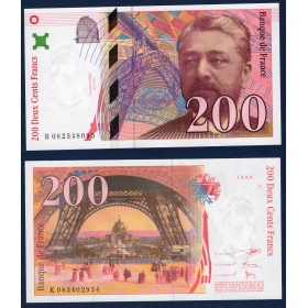 200 Francs Eiffel Neuf 1999 Billet de la banque de France