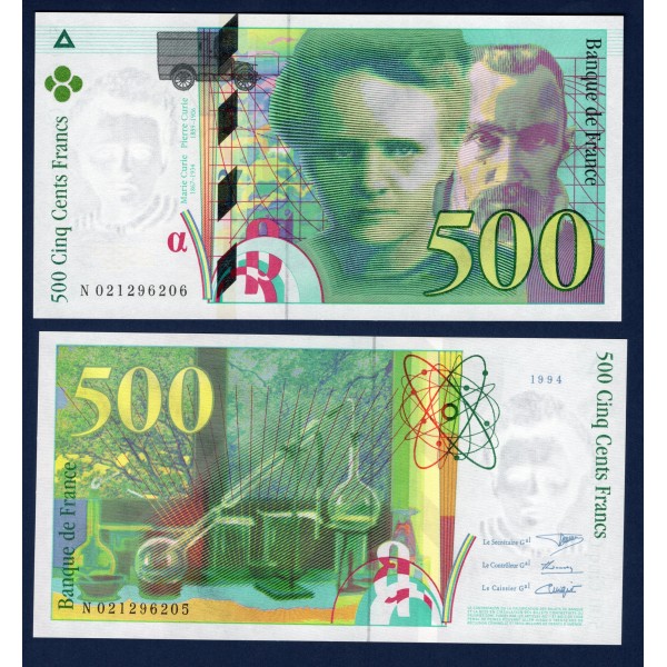 500 Francs Pierre et Marie Curie Neuf 1994 Billet de la banque de France