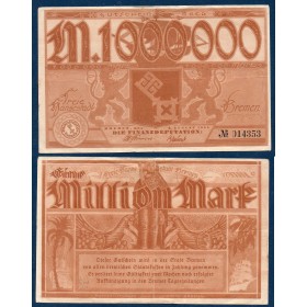 Bremen Gross Notgeld 1000000 mark, 4.8.1923