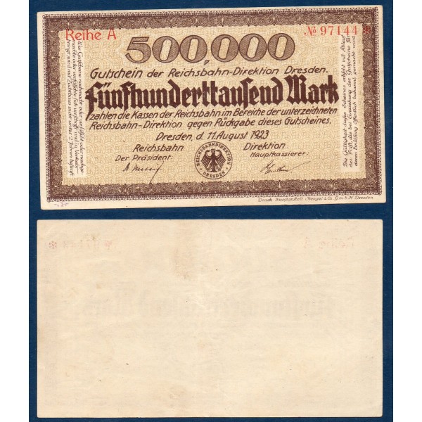 Dresde Gross Notgeld 500000 mark, 1923