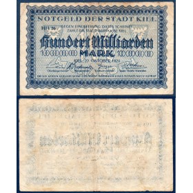 Kiel Gross Notgeld 100 Milliardsmark, 22.10.1923
