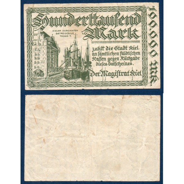 Kiel Gross Notgeld 100000 mark, 1923