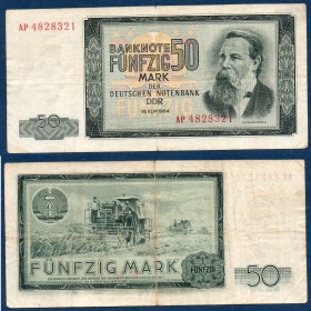 Allemagne RDA P.25a, TTB- Billet de 50 Mark 1964 Friedrich Engels