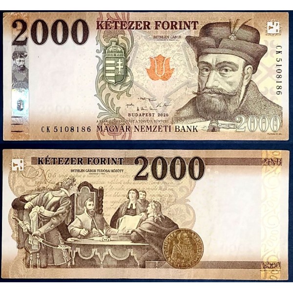 Hongrie P.204b, TTB Billet de 2000 Forint 2020 Bethlen Gabor