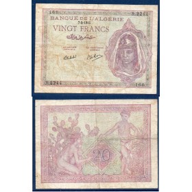 Algérie P.92b, TB Billet de 20 Francs 7.5.1945